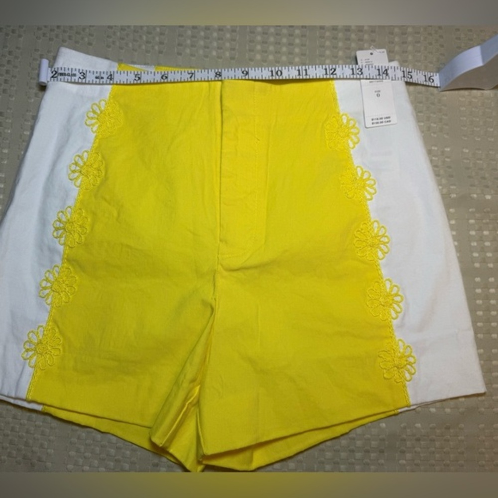 NWT Maeve Surf City Linen Blend Embellished Shorts | US 0 / UK 4 - Picture 7 of 13